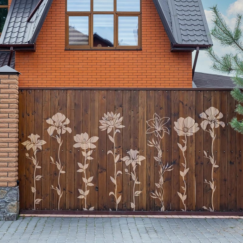 Keluna Large Flower Stencils for Painting - Lotus Iris Lily Giant Flower Stencils Template Garden Wood Fence Fabric Craft - Image 5